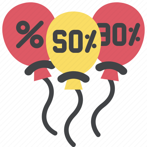 Blackfriday, flat, balloon, discount, shopping, offer, sales icon - Download on Iconfinder