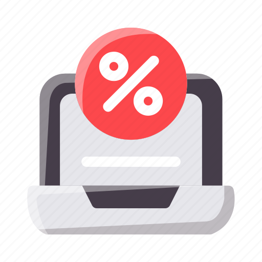 Laptop, discount, sale, electronic, computer, notebook, technology icon - Download on Iconfinder