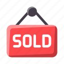 sold, out, sign, label, badge, retail, shop