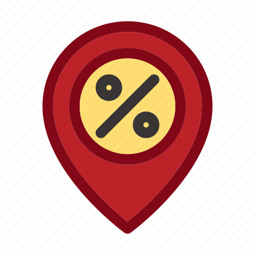 Black friday, commerce, discount, location, map, mark, pin icon - Download on Iconfinder