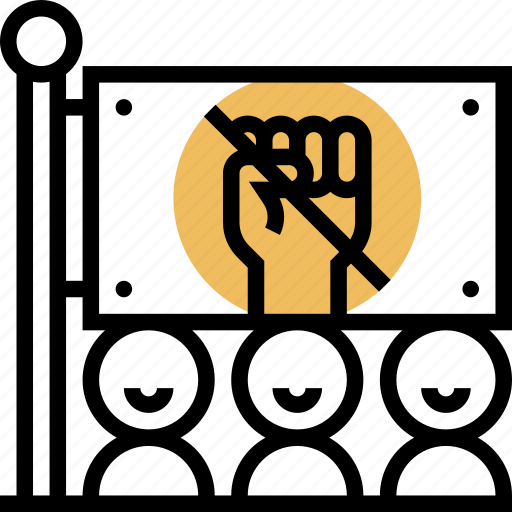 Raise, stop, against, resist, flag icon - Download on Iconfinder