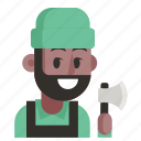 avatar, job, lumberjack, man, profession, user, work