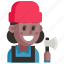avatar, job, lumberjack, profession, user, woman, work 