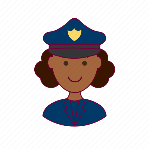 Black woman, emprego, job, police officer, policial, professions, trabalho icon - Download on Iconfinder