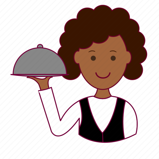 Black woman, emprego, garçonete, job, professions, trabalho, waitress icon - Download on Iconfinder