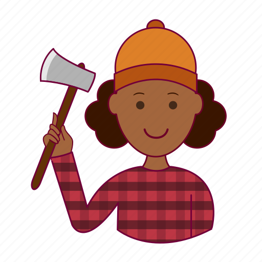 Black woman, emprego, job, lenhadora, professions, trabalho, woodcutter icon - Download on Iconfinder