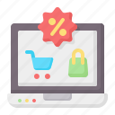 online, store, commerce, and, shopping, website, shop, computer, flat