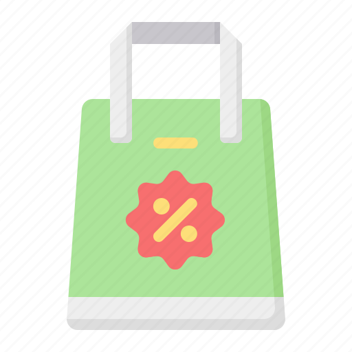 Shopping, bag, commerce, and, percentage, discount, shop icon - Download on Iconfinder