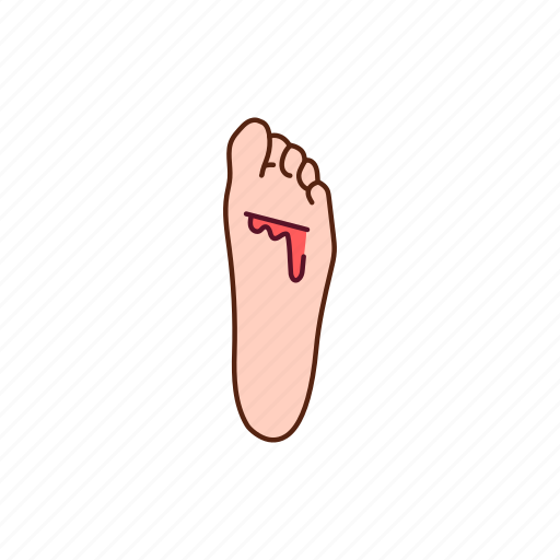 Bleeding, cut, feet icon - Download on Iconfinder