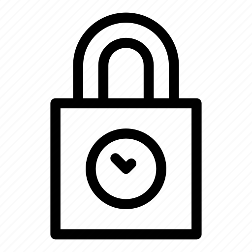 Lock, locked, padlock, secure, security, time, watch icon - Download on Iconfinder