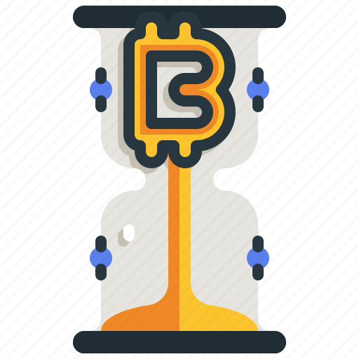Hourglass, bitcoin, mining, cryptocurrency, time icon - Download on Iconfinder