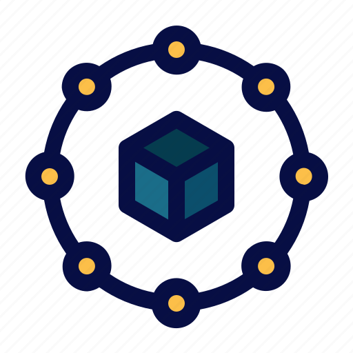 Blockchain, cryptocurrency, finance, currency, bitoin, geometric, mining icon - Download on Iconfinder