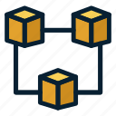 cryptocurrency, chain, blockchain, sign, block, cube