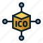 ico, blockchain, cryptocurrency, nodes, connection, bitcoin, network 