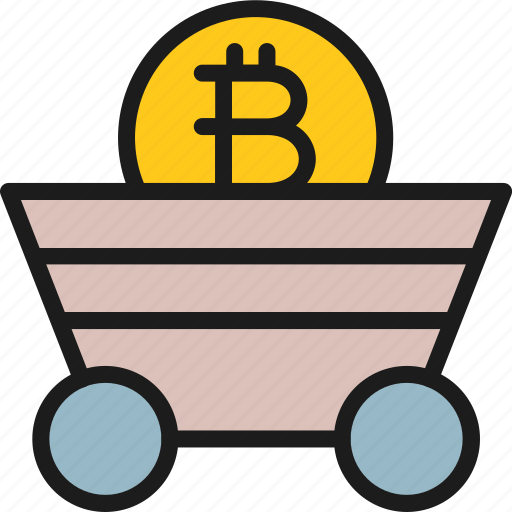 Bitcoin, blockchain, coin, cryptocurrency, miner, trolley icon - Download on Iconfinder