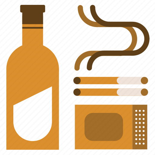 Alcohol, cigarettes, drink, matches, vice icon - Download on Iconfinder