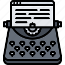 article, blog, network, post, social, text, typewriter