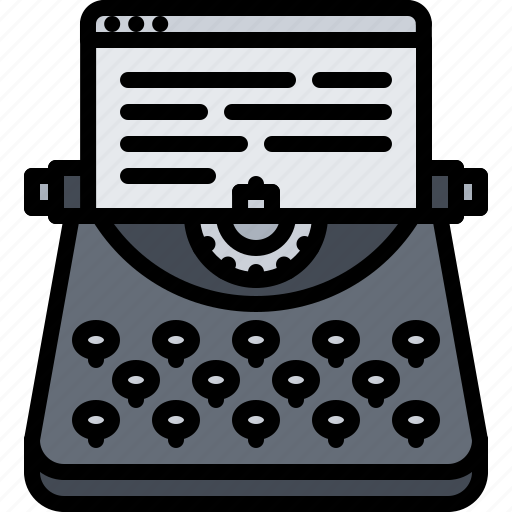 Article, blog, network, post, social, text, typewriter icon - Download on Iconfinder