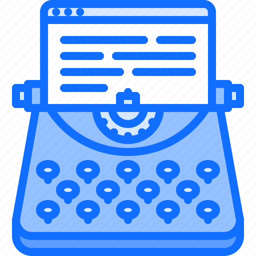 Article, blog, network, post, social, text, typewriter icon - Download on Iconfinder