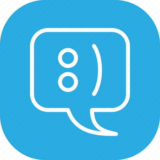 Bubble, chat, emoticon, smiley, speech, talk icon - Download on Iconfinder