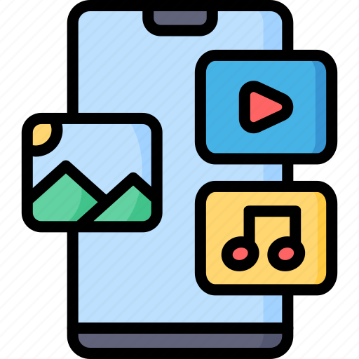 Content, music, video, smartphone, image icon - Download on Iconfinder