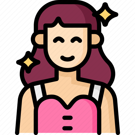 Blogger, influencer, female, beauty, avatar icon - Download on Iconfinder