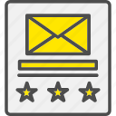 email, mail, rate, rating, review, star