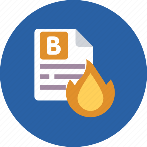 Blogging, fire, great, lit, popular, writing icon - Download on Iconfinder