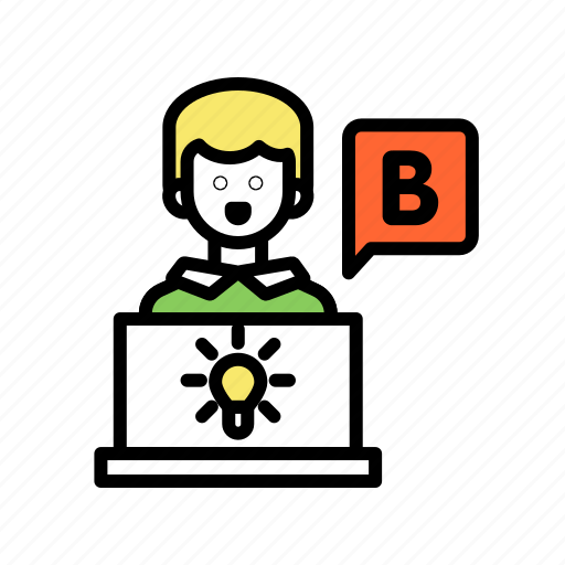 Article, blogging, bulb, fun, idea, laptop, read icon - Download on Iconfinder