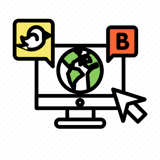 Blog, blogging, computer, global, laptop, post, tweet icon - Download on Iconfinder