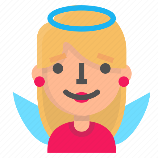 Angel, avatar, blond, emoji icon - Download on Iconfinder