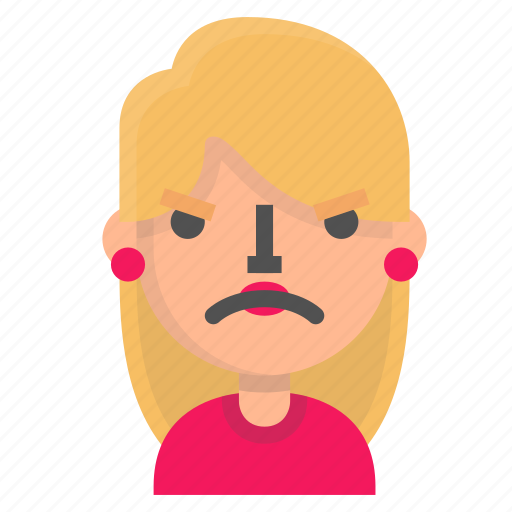 Angry, avatar, blond, emoji icon - Download on Iconfinder
