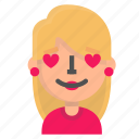 avatar, blond, emoji, in, love