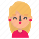 avatar, blond, emoji, kiss