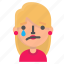 avatar, blond, emoji, tear 