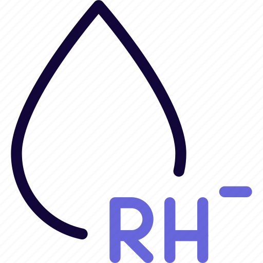 Rh, minus, blood, medical icon - Download on Iconfinder