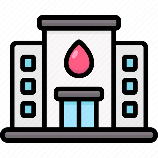 Blood bank, bank, blood donation, architecture and city, donation, saving, blood icon - Download on Iconfinder