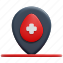 location, blood, donation, healthcare, medical, pin, placeholder, 3d 