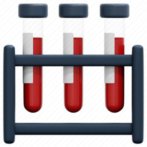 Blood, test, tube, sample, lab, research, 3d 3D illustration - Download on Iconfinder