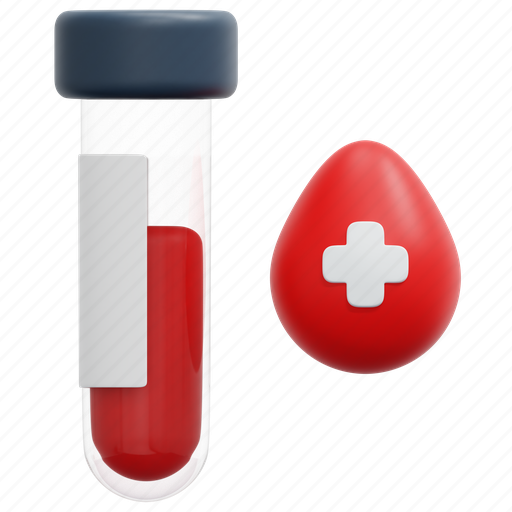 Blood, test, chemistry, laboratory, tube, sample, 3d 3D illustration - Download on Iconfinder