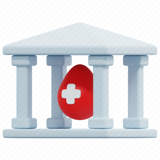 Blood, bank, donation, drop, healthcare, medical, building 3D illustration - Download on Iconfinder