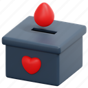 blood, donation, donor, drop, charity, box, 3d 