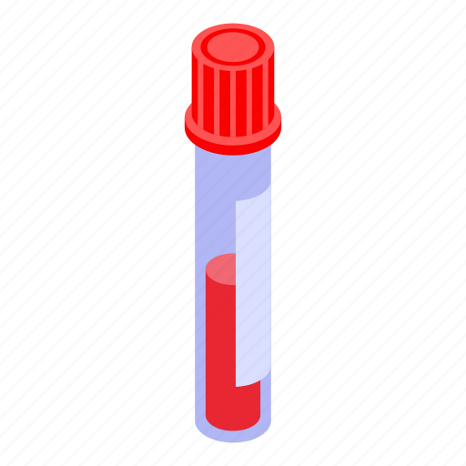 Blood, cartoon, isometric, medical, test, tube, water icon - Download on  Iconfinder