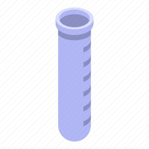 Cartoon, empty, isometric, medical, test, tube, water icon - Download on Iconfinder