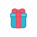 bloomies, blue red, bonus, bow, box, gift, package, present