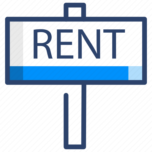 Rent, estate, rental, vector, illustration, real estate, rent sign board icon - Download on Iconfinder