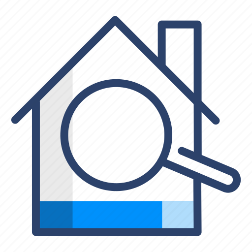 Search, house, magnifying glass, property search, real estate, search building, vector icon - Download on Iconfinder