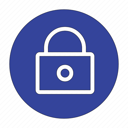 Locked, popular, round, white, password, safe, security icon - Download on Iconfinder
