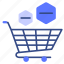 bag, basket, buy, cart, remove, shop, shopping 