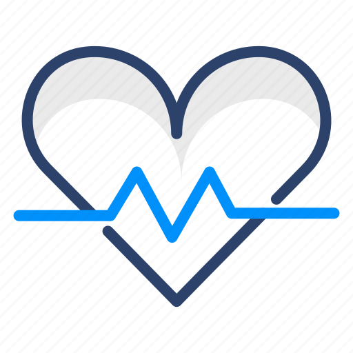 Heart, ecg, ecg lines, heartbeat, healthcare, illustration, concept icon - Download on Iconfinder